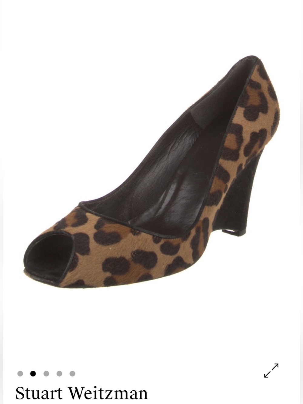 Stuart weitzman leopard wedges